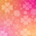 Abstract glowing blurred background, heart bokeh abstract background vector. Royalty Free Stock Photo