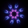 Abstract Glowing Circle with Blue and Pink Light Effects Royalty Free Stock Photo