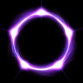 Abstract Glowing Circle, Elegant Illuminated Light Ring, Vector Illustration