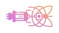 Abstract glowing connection. Dynamic data network, vector design Generative AI Royalty Free Stock Photo