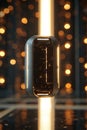 Abstract Glowing Cubic Device or Futuristic Data Module, Portrait Images Generative AI Royalty Free Stock Photo