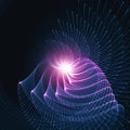 Abstract Glowing Curved Lines Background. Rays Of Light Flowing In Circular Motion Royalty Free Stock Photo