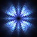 Abstract Glowing Flower Background - Fractal Art Royalty Free Stock Photo