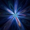 Abstract Glowing Flower Background - Fractal Art Royalty Free Stock Photo