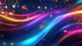 Abstract glowing waves creating futuristic colorful light pattern Royalty Free Stock Photo