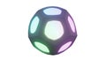 Abstract Glowing Geometric Sphere Isolated on White Background Royalty Free Stock Photo