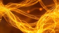 abstract glowing golden light strip waves Christmas background, generative ai Royalty Free Stock Photo