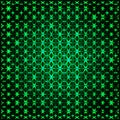 Abstract glowing green 3D fractal