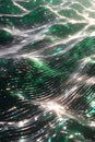 Abstract Glowing Green Grid Pattern, Digital Data Visualization, Portrait Images Generative AI Royalty Free Stock Photo