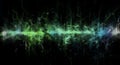 Abstract glowing green line - digital illustration background