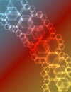 Abstract Glowing Hexagons Background Royalty Free Stock Photo