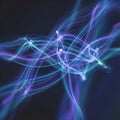 Abstract glowing light waves on dark background Royalty Free Stock Photo