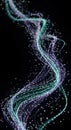 Abstract Glowing Lines on Black Background - Data Visualization, Digital Art Royalty Free Stock Photo