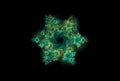 Abstract glowing mandala, fractal flower illustration Royalty Free Stock Photo