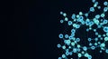 Abstract glowing molecular structure background Royalty Free Stock Photo