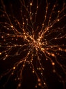 Abstract glowing nerve cell network structure on dark digital background Ai Generated Royalty Free Stock Photo