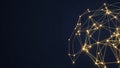 Abstract glowing network connection background with copy space Royalty Free Stock Photo
