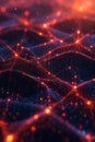 Abstract Glowing Network: Dynamic Red Digital Connection, Portrait Images Generative AI Royalty Free Stock Photo