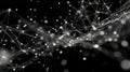 abstract glowing network lines dots Royalty Free Stock Photo