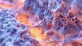 Abstract glowing nodes network, digital synapse close-up. scientific render, AI art for tech and medical use. AI