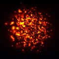 Abstract glowing particles background.