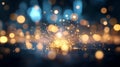 Abstract glowing particles floating against dark background symbolizing digital data futuristic connectivity technological