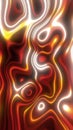 Abstract glowing pattern with molten red, orange, and yellow waves creating a dynamic liquid metal effect Royalty Free Stock Photo