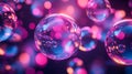 Abstract Glowing Pink And Purple Bubbles Royalty Free Stock Photo