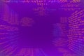 Abstract glowing purple coding programming background with mock up place. Big data and code concept.