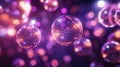 Abstract Glowing Purple Pink Spheres Royalty Free Stock Photo