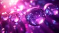 Abstract Glowing Purple Pink Spheres Royalty Free Stock Photo
