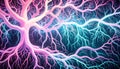 Vibrant Neural Network Tree of Light Royalty Free Stock Photo