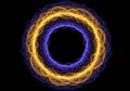 Abstract Glowing Ring of Gold and Blue Energy Royalty Free Stock Photo