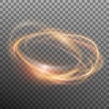 Abstract glowing ring on transparent backfround. EPS 10 vector