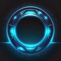 Abstract of glowing scifi futuristic circle in HUD head-up cyber concept.