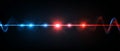 Abstract glowing sound wave with digital particles Royalty Free Stock Photo