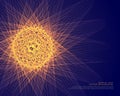 Abstract glowing sphere made with lines background