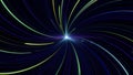 Abstract glowing star absorbing outer space energy inside itself, seamless loop. Animation. Blue amazing shining