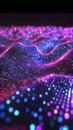 Abstract glowing streams moving through rhythmic motions create calming visual experience,