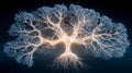 Luminous Neural Network Tree Royalty Free Stock Photo