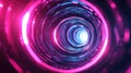 Abstract glowing tunnel creating data stream vortex Royalty Free Stock Photo