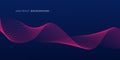 Abstract glowing wave lines on dark blue background template design for banner,cover,website,cover Royalty Free Stock Photo