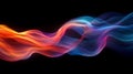 Abstract Glowing Wave: Red Orange Blue Energy Flow Royalty Free Stock Photo