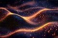 Abstract glowing waveforms with sparkling particles and vibrant colors Royalty Free Stock Photo