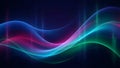 Abstract Glowing Waves: Dynamic Digital Flow and Energetic Design Royalty Free Stock Photo
