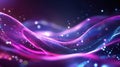 Abstract glowing waves creating data flow particle stream Royalty Free Stock Photo