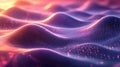 Abstract glowing waves visualizing digital data flow and network Royalty Free Stock Photo