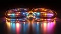Abstract Glowing Wedding Rings Royalty Free Stock Photo