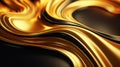 Abstract gold background, golden black metal wavy liquid patterns wallpaper Royalty Free Stock Photo