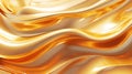 Abstract gold background, golden white metal wavy liquid patterns wallpaper Royalty Free Stock Photo